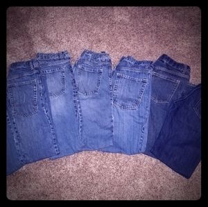Jeans- 6 Old Navy, 1 Levi sz 14 Reg, Chaps Khakis